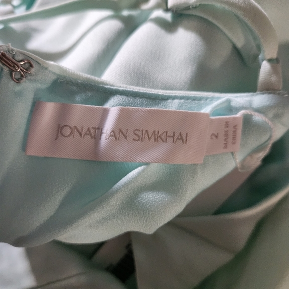 Jonathan Simkhai Finley Gown In Salt Water Size 2 - Picture 15 of 16